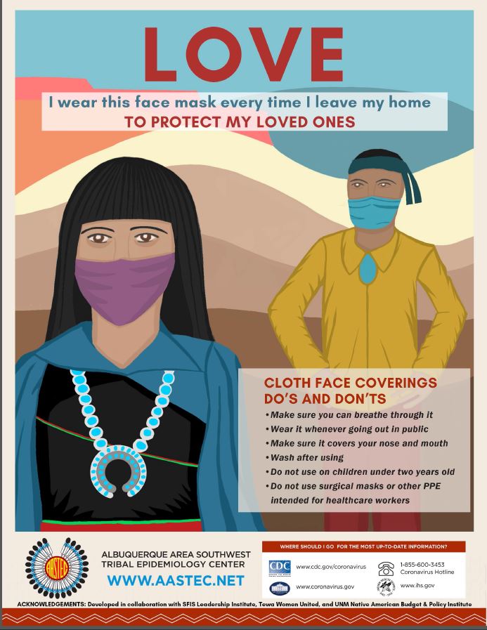 LOVE Message for Face Masks (Pueblo Version)