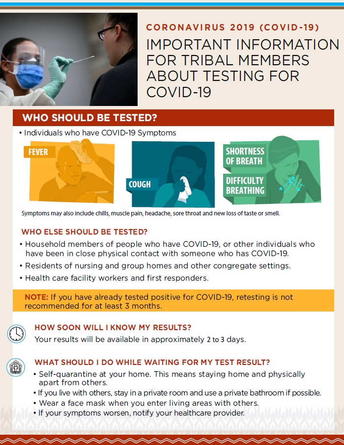 Important Information for Tribal Members About Testing for COVID-19
